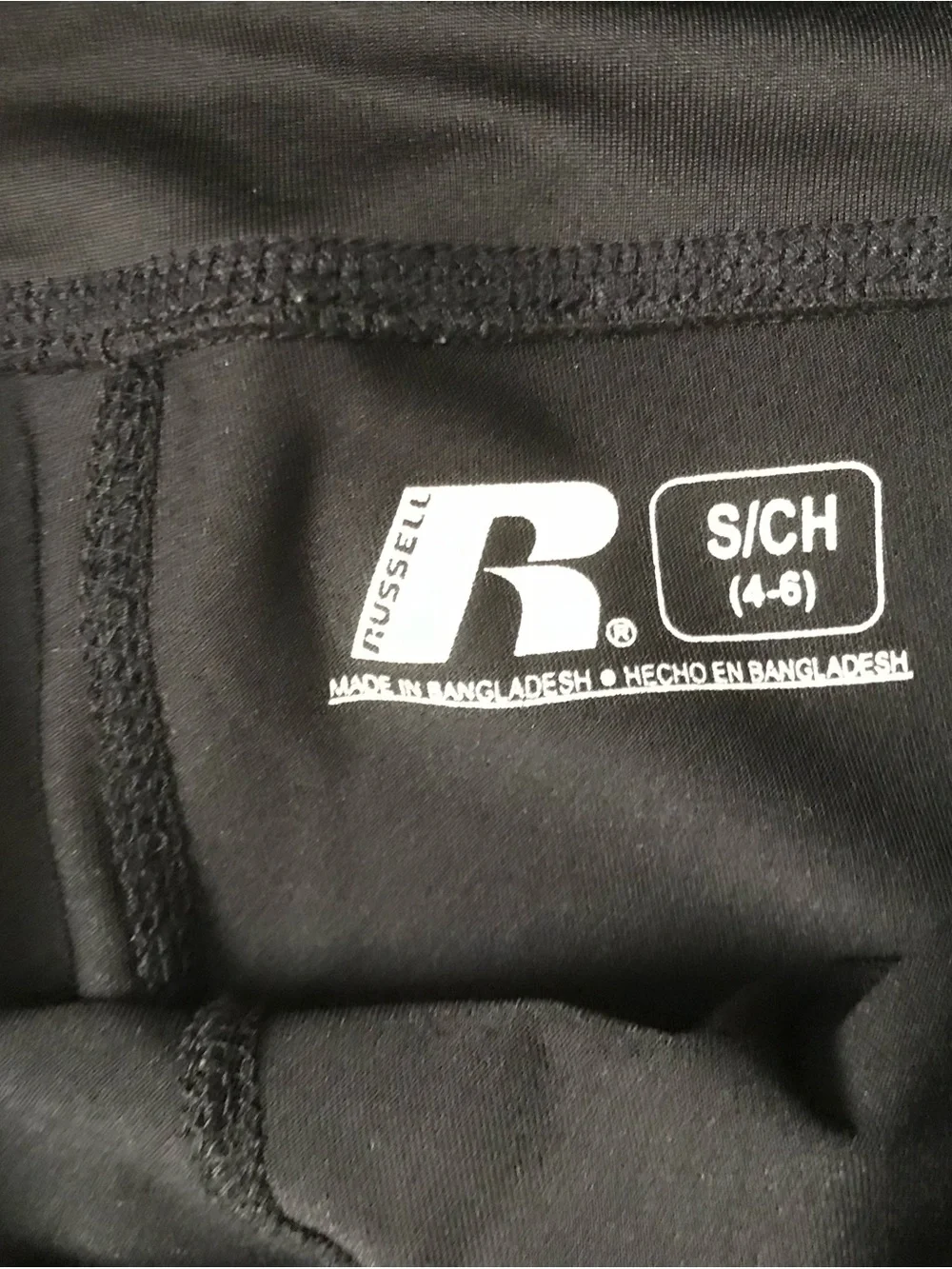 Russell Athletic Black Top with White Logo Print. Illinois State Redbirds